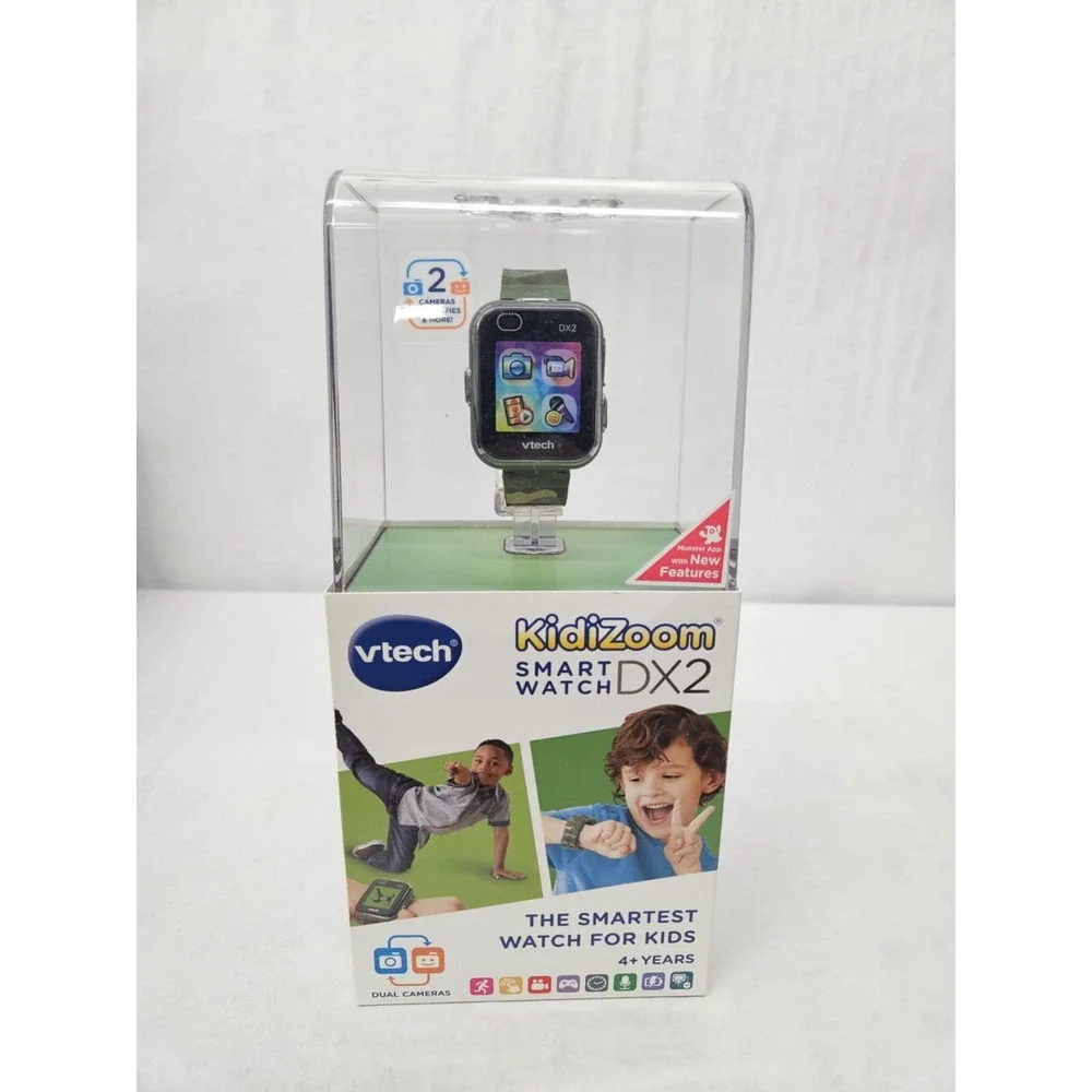Vtech KidiZoom Smart Watch DX2 For Kids Ages 4 + Years- Green Camo‎ *New